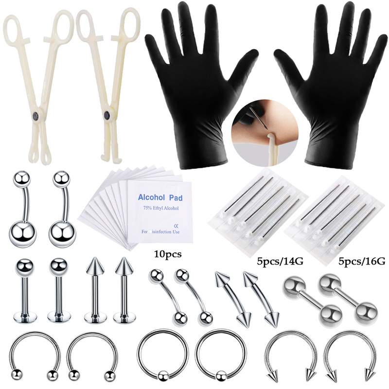 Jewelry Making Pliers Set - 42pcs/set Body Piercing Tool Kit Piercing