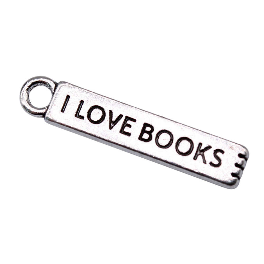 Jewelry Making Journal - 20pcs/lot I Love Books Charms For
