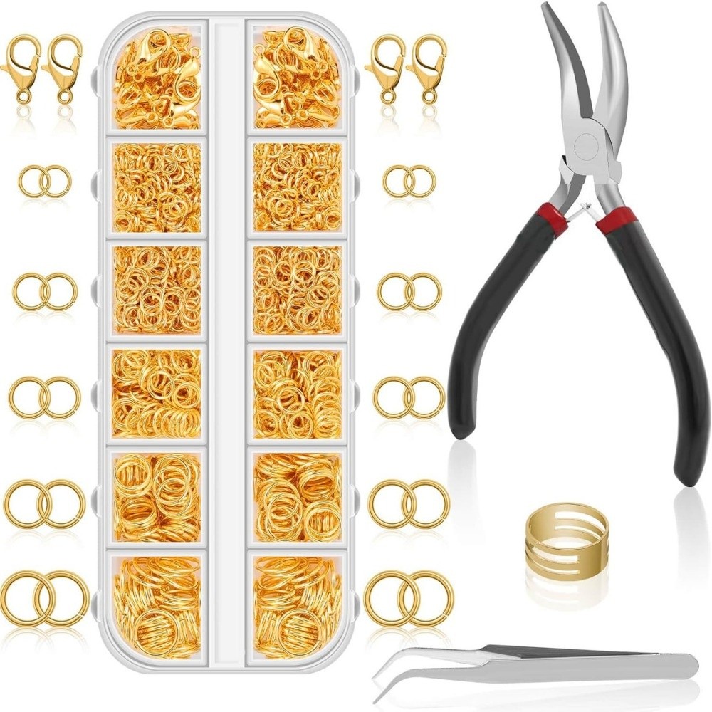Jewelry Making Pliers Set - 12 Grids Jewelry Findings Set Open