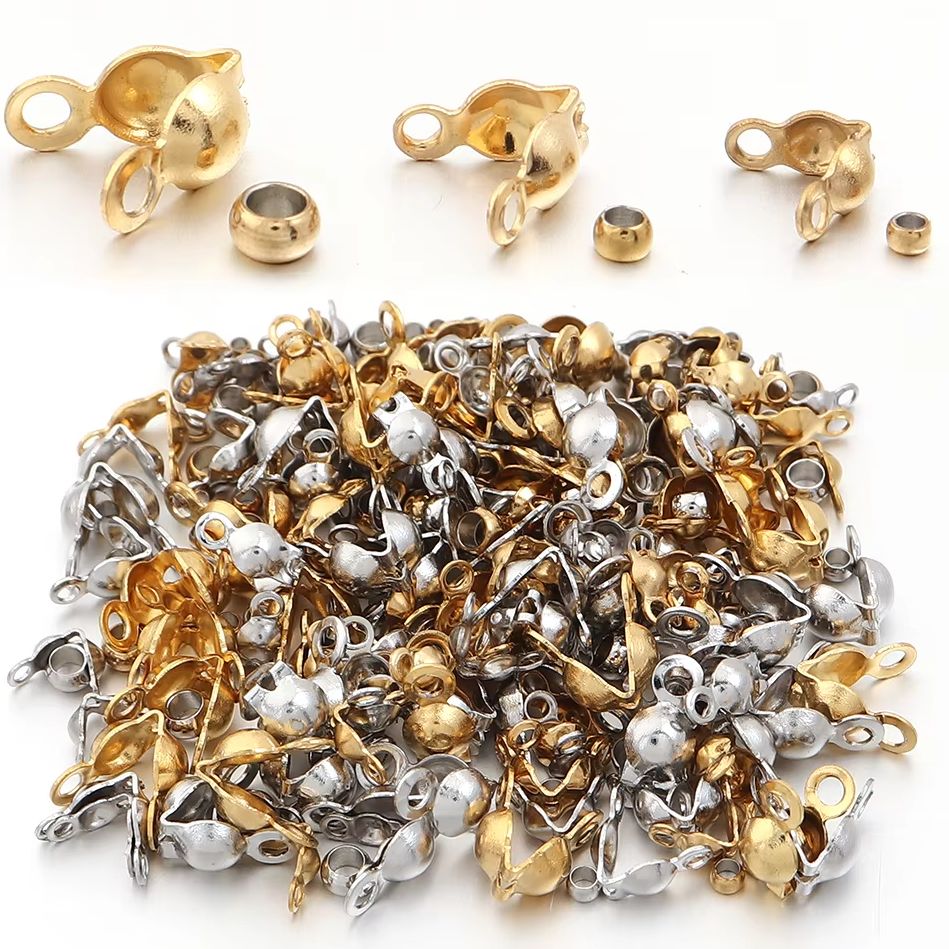 Jewelry Making Metal Supplies - 40-200pcs Stainless Steel Connector Clasp Crimp