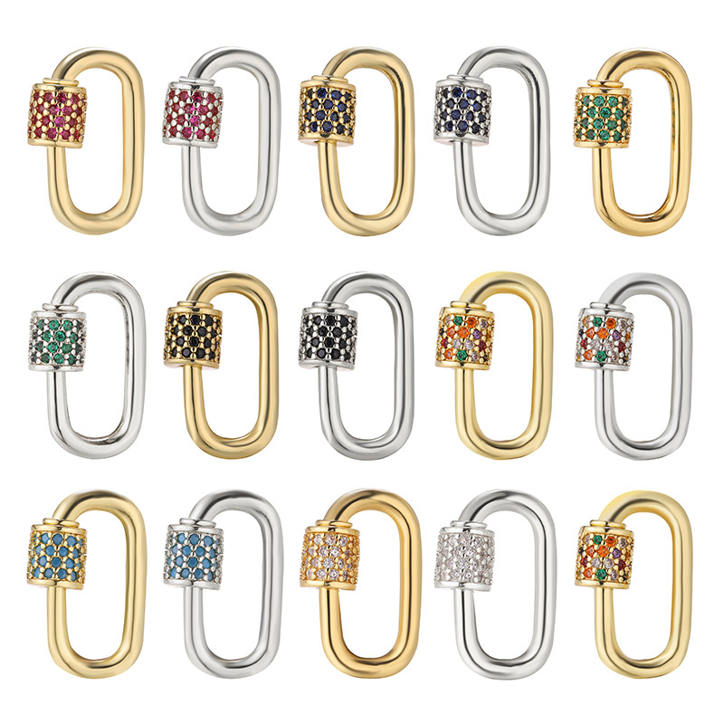 Jewelry Making Metal Supplies - Juya DIY Rainbow Charms Carabiner Fastener