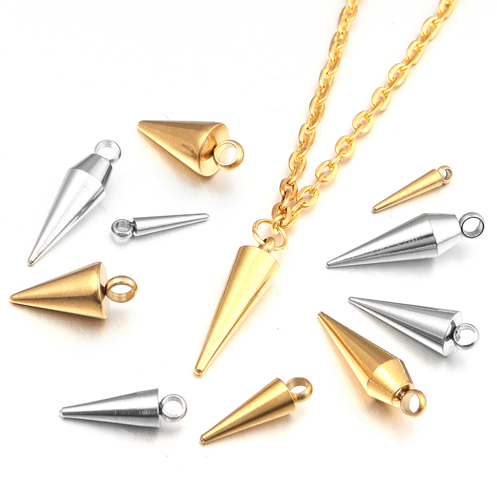 10PCS Stainless Steel Cone Cha - Jewelry Making For Adults 评论和价格