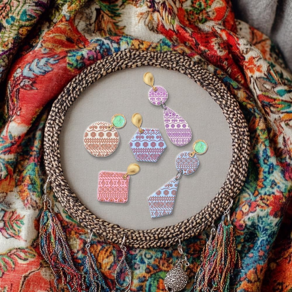 Textile Geometric Silicone Tex - Jewelry Making In Clay 评论和价格