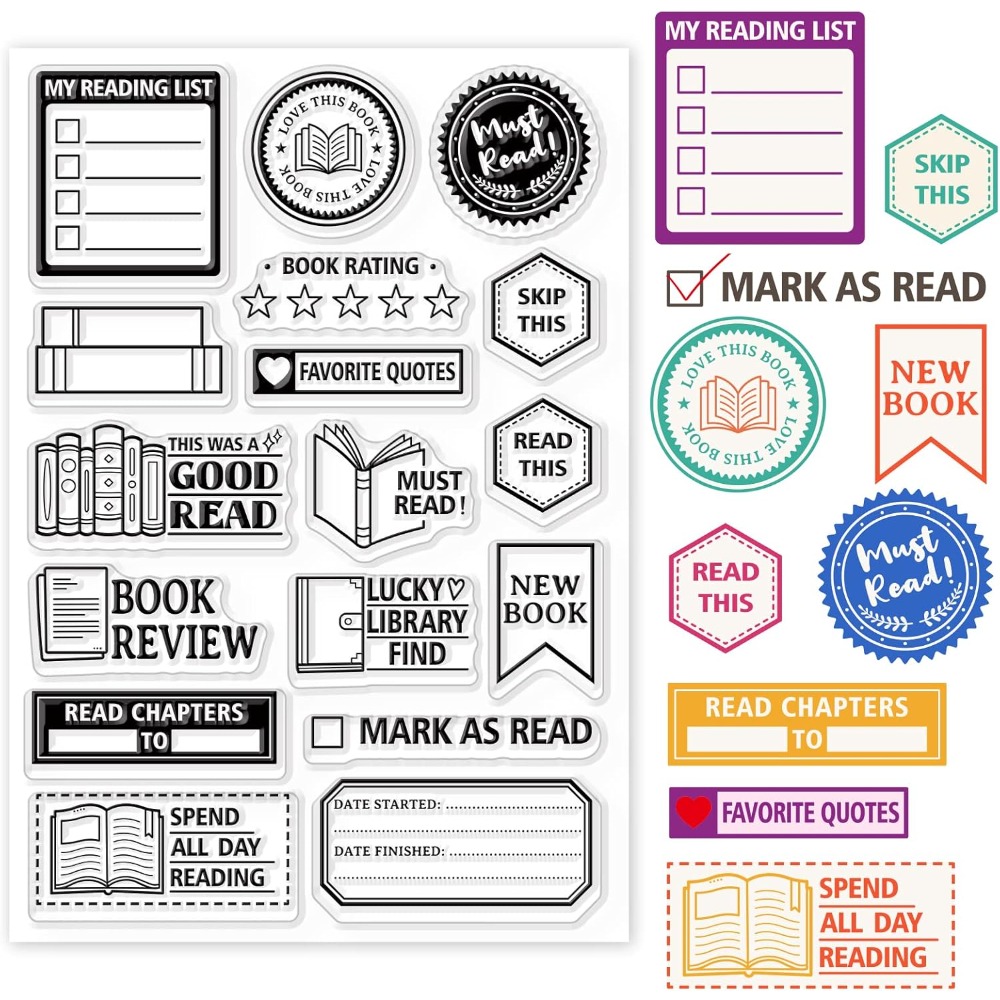 Book Reading Label Clear Stamp - Jewelry Making Journal 评论和价格