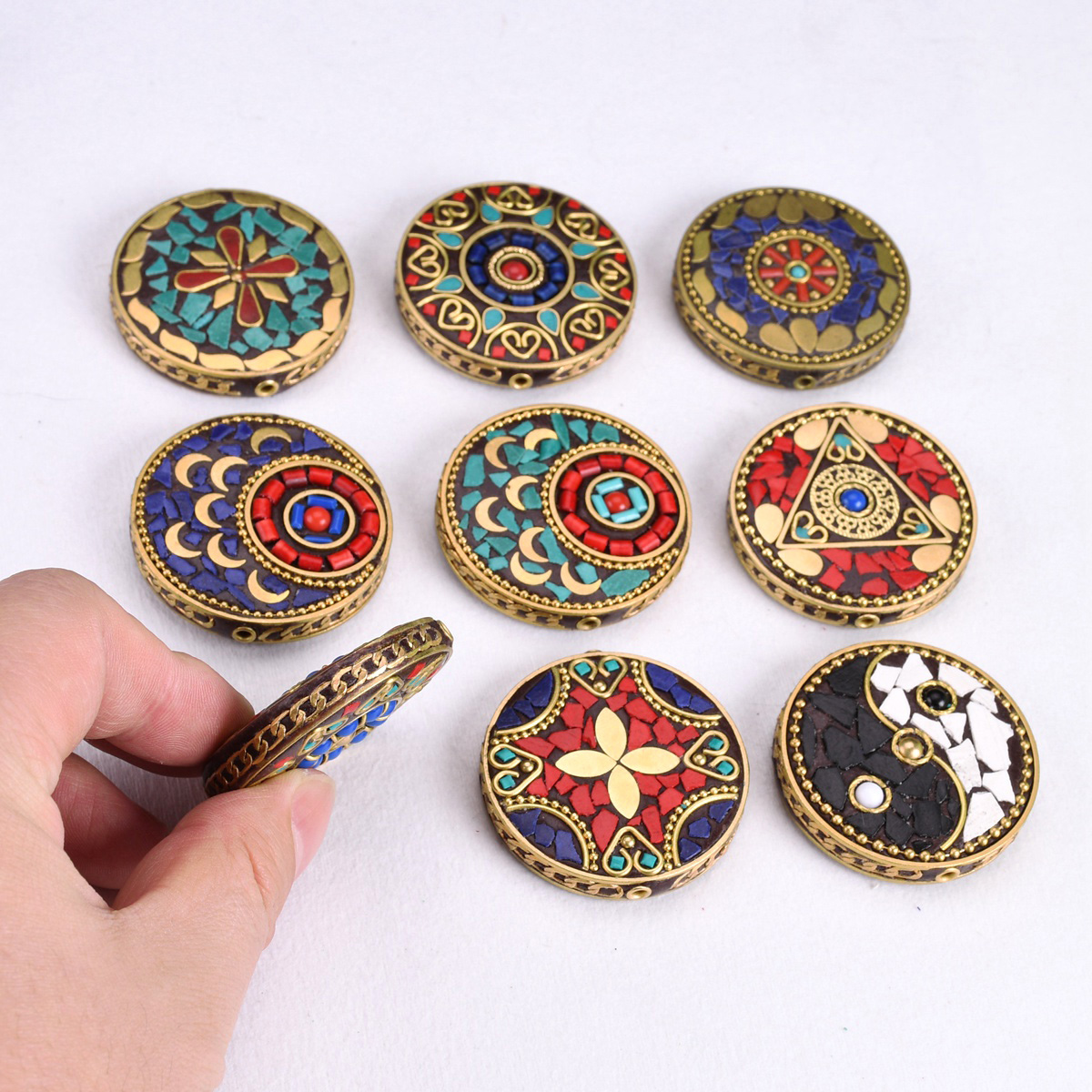Nepalese Buddhist Handmade Fla - Jewelry Making In Clay 评论和价格