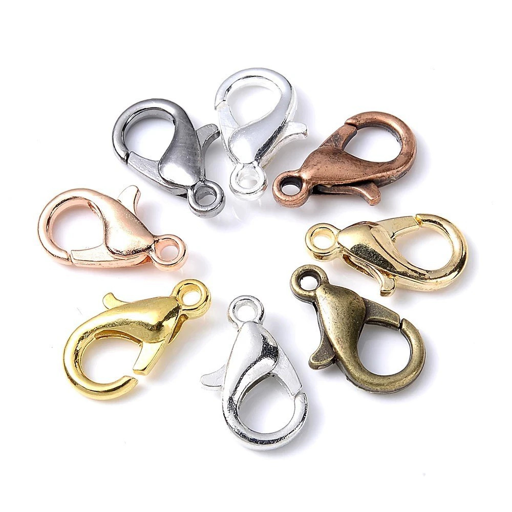 100pcs 9 12 14mm Zinc Alloy Lo - Jewelry Making Metal Supplies 评论和价格