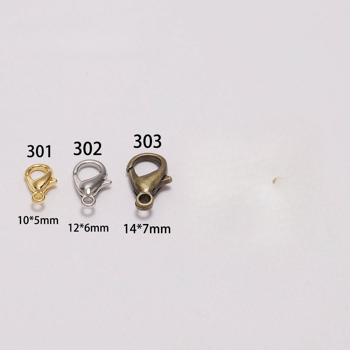 100pcs 9 12 14mm Zinc Alloy Lo - Jewelry Making Metal Supplies 评论和价格