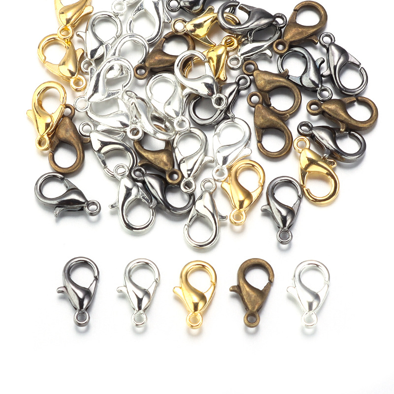 100pcs 9 12 14mm Zinc Alloy Lo - Jewelry Making Metal Supplies 评论和价格