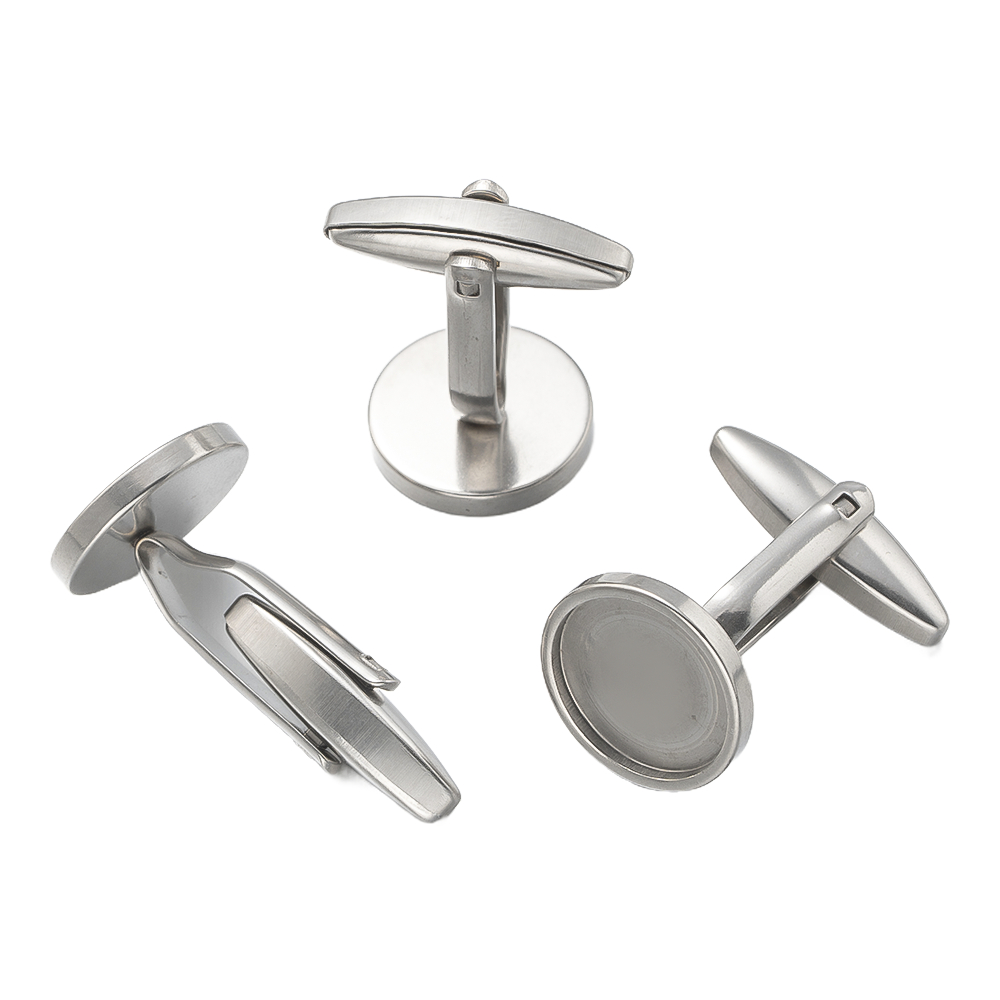 5Pcs Stainless Steel Cufflinks - Jewelry Making For Adults 评论和价格