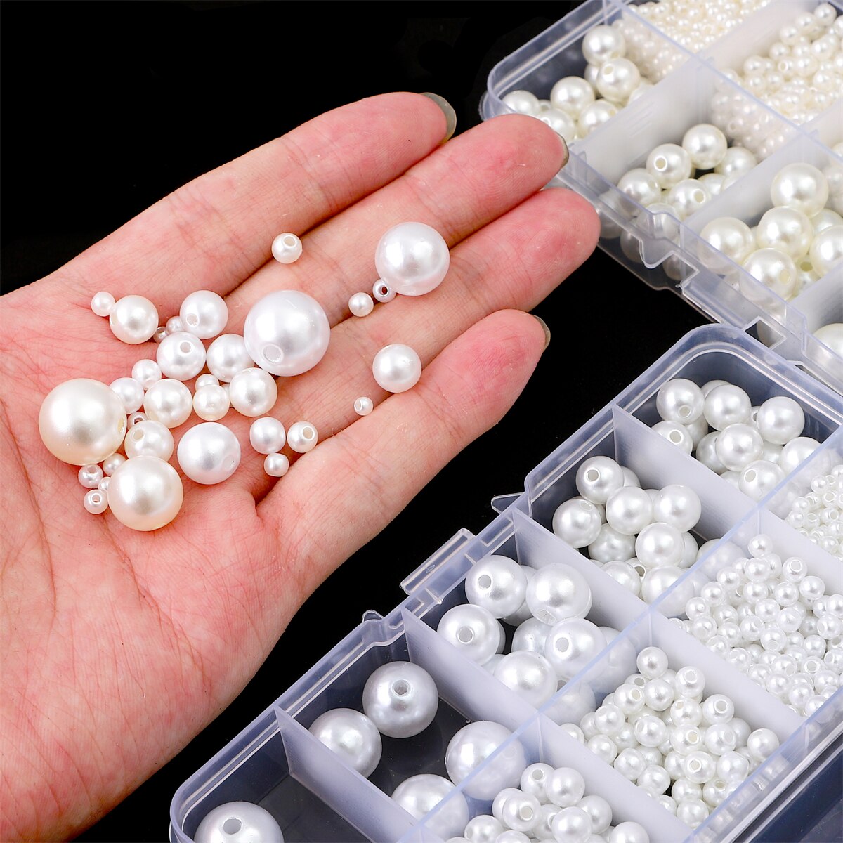 About 800pcs ABS Pearl Set Box - Jewelry Making Pliers Set 评论和价格
