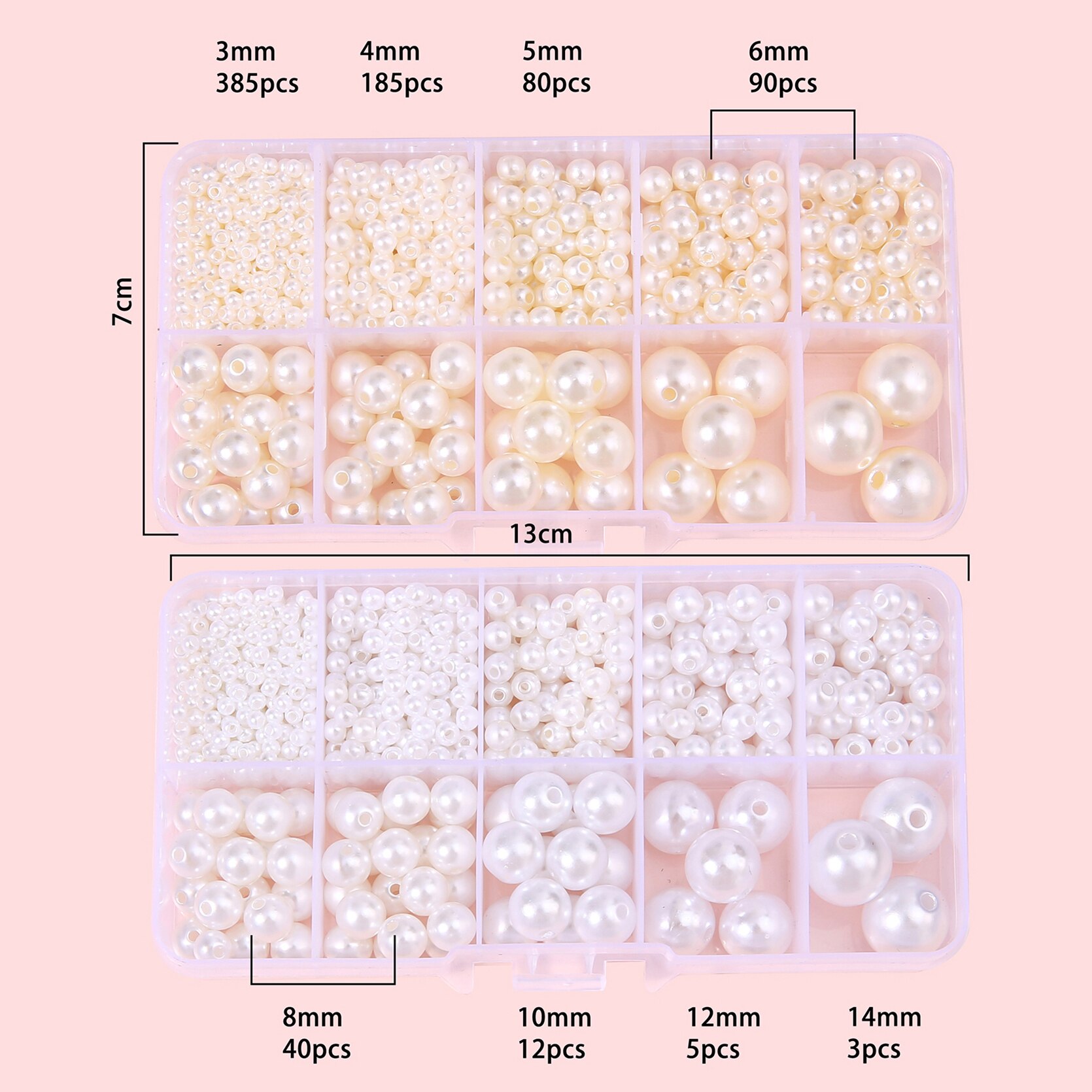 About 800pcs ABS Pearl Set Box - Jewelry Making Pliers Set 评论和价格