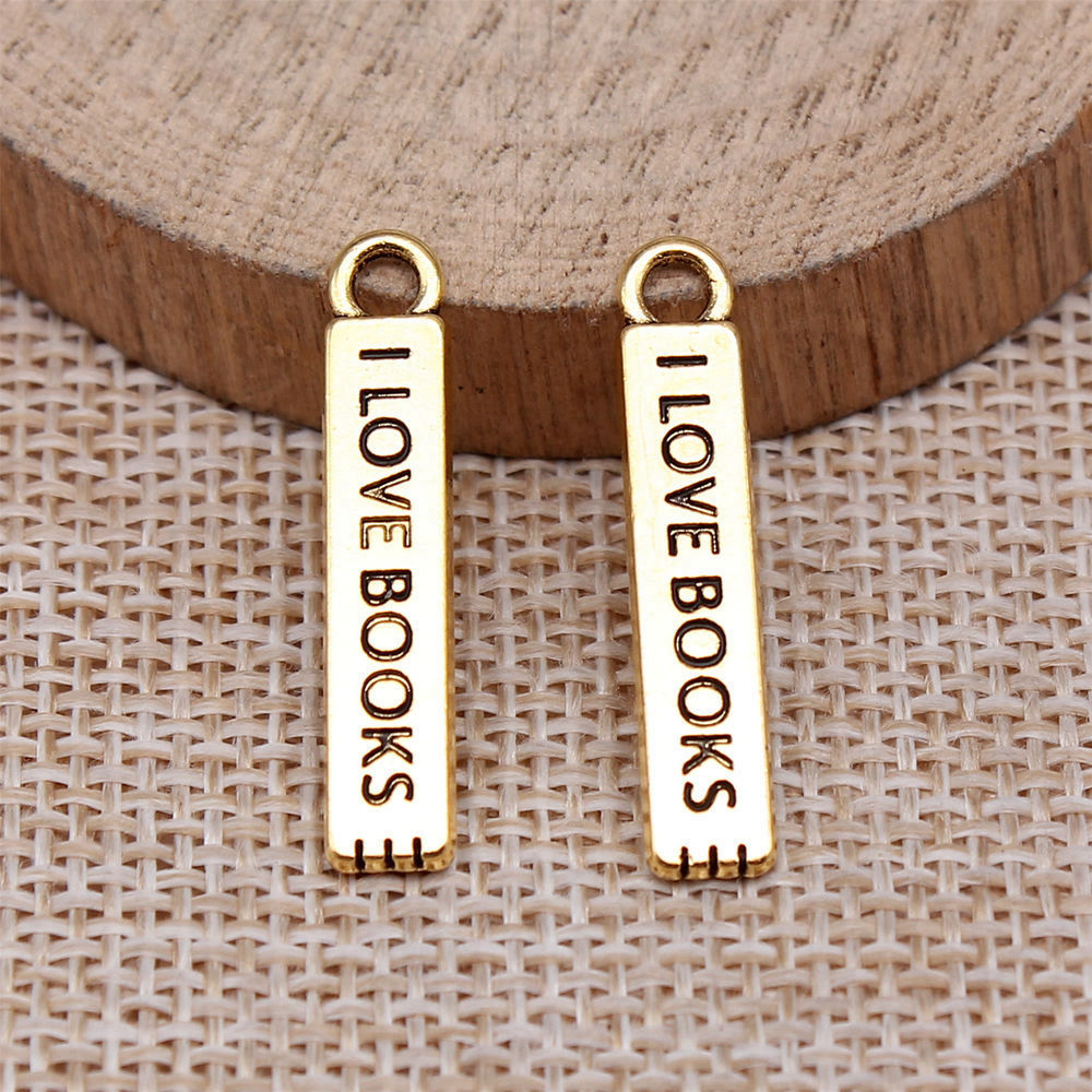 20pcs/lot I Love Books Charms  - Jewelry Making Journal 评论和价格