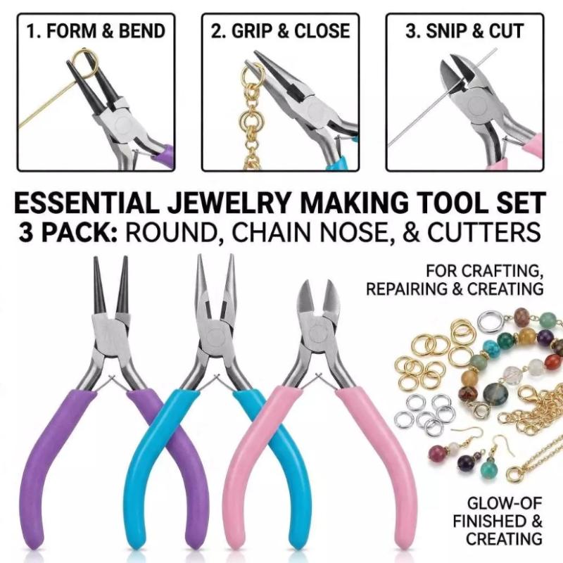 【L】1/3PCS Jewelry Making Plier - Jewelry Making Pliers Set 评论和价格