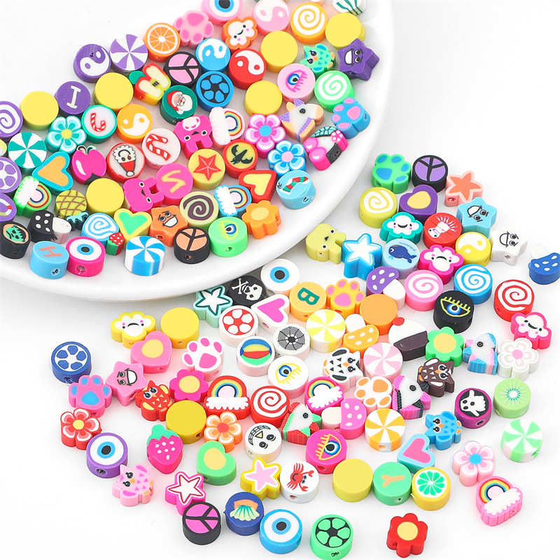 100Pcs Random Style Polymer Cl - Jewelry Making In Clay 评论和价格
