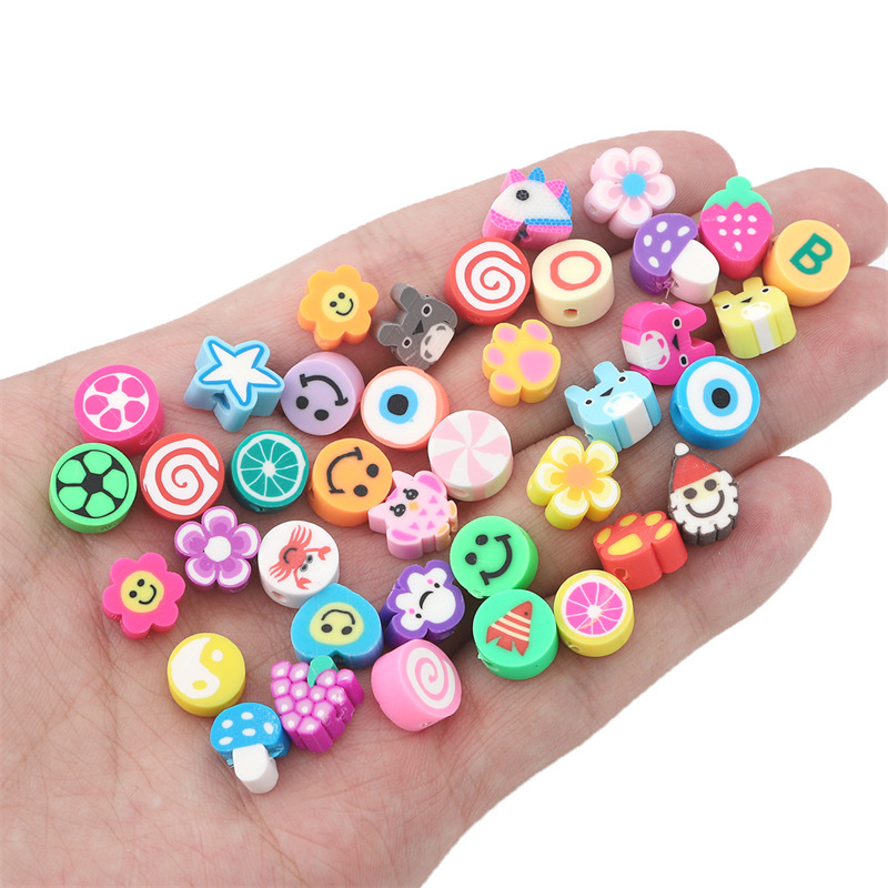 100Pcs Random Style Polymer Cl - Jewelry Making In Clay 评论和价格