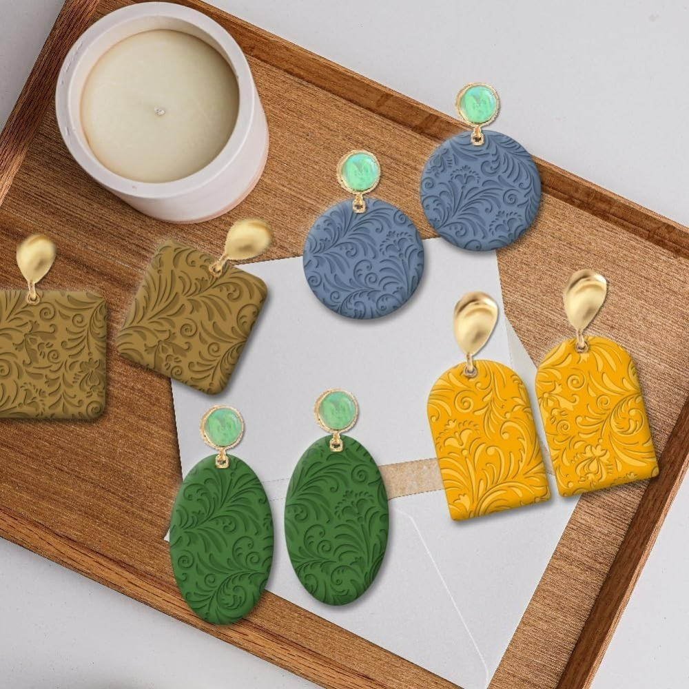 Polymer Clay Texture Sheets Fu - Jewelry Making In Clay 评论和价格